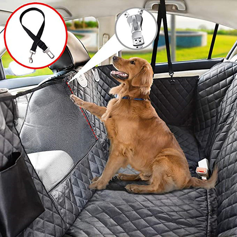 Waterproof Pet Car Seat Cover with Safety Belt – Protects Your Car and Keeps Pets Safe