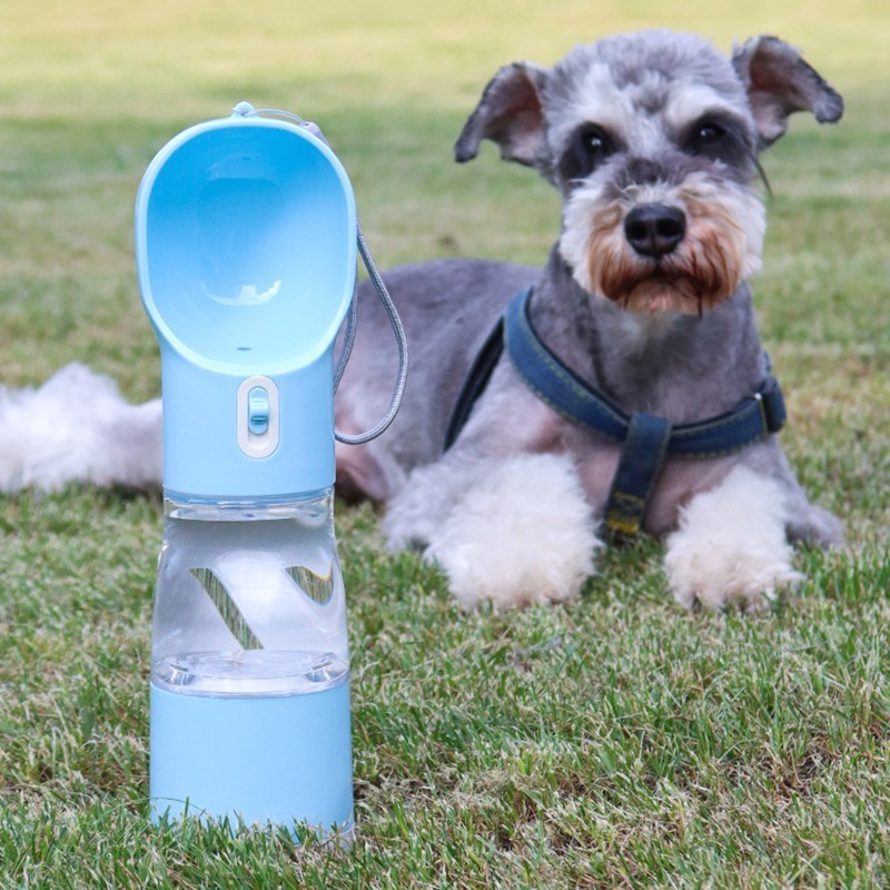 Portable Pet Water Bottle with Built-in Bowl – Perfect for On-the-Go Hydration