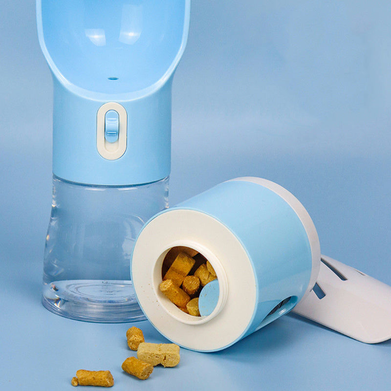 Portable Pet Water Bottle with Built-in Bowl – Perfect for On-the-Go Hydration